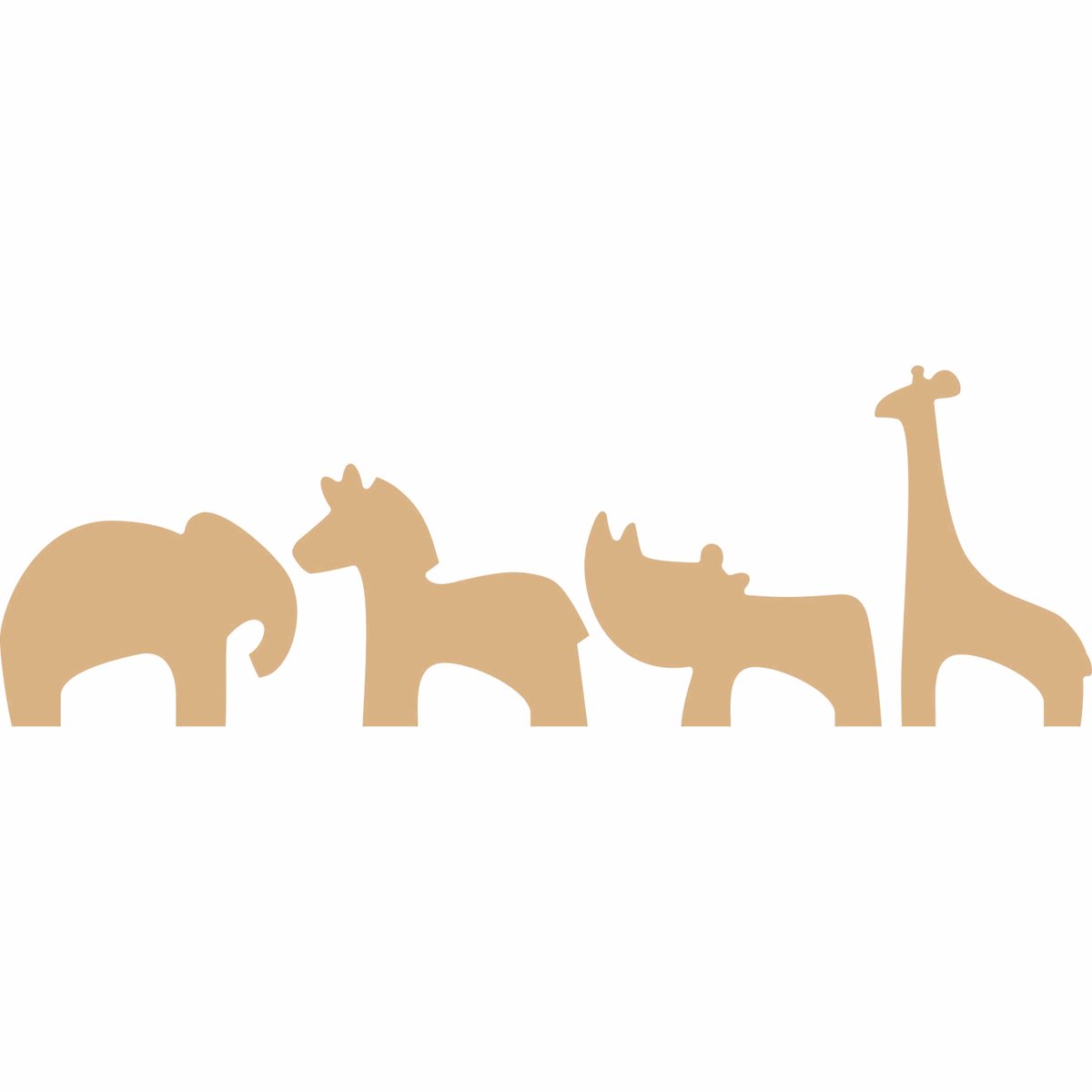 MDF Ornamenten Safari | set à 4 stuks